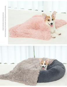 Maßgefertigte Designer Luxus Kunstfell Einfarbige Gewichtsdecke für Haustiere Winter Camping Outdoor Gemütliches Bett Menschen Kinder Hunde Picknick Decke - Product Image 5