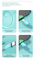 Câble de charge et de données USB Type-C 8 broches V8 à LED liquide super rapide 120W 6A compatible avec iPhone Xiaomi Samsung pour imprimantes