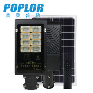Poplor Solar Street <b>Light</b> 200W <b>LED</b> Wall Mount Remote Control IP66 Outdoor Lighting - Product Image 3
