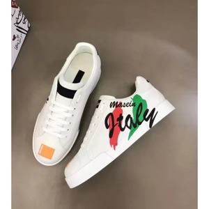 Zapatillas de Diseño de Marca de Lujo Vstreetstyle Dolcegabban Dgs 1984 para Mujer/Hombre, Blancas, de Cañ<span class=keywords><strong>a</strong></span> Baja, con Forro de Malla y Cierre de Cordones - Product Image 5