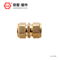 Raccord de compression GA-3809, embout droit, douille égale pour tuyau PEX, tuyau PPR, embout S1620 à S2632