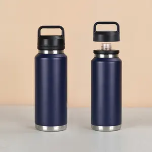 Penjualan laris botol air baja tahan karat terisolasi vakum Tumbler 36 oz Thermo dengan tutup cangkir