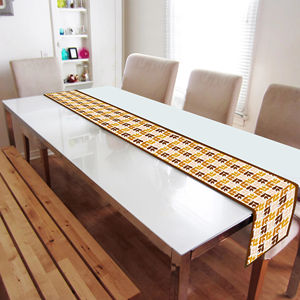 Camino de Mesa Estampado Simple 100% Algodón Puro, Cubierta de Mesa Elegante y Ecológica, Duradera para Uso Diario en el Hogar - Product Image 3