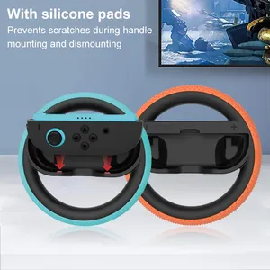 Impugnatura per volante volante da corsa per Nintendo <span class=keywords><strong>Switch</strong></span> 2 Joy Con accessori per gioco impugnatura a mano porta ruote per <span class=keywords><strong>Mario</strong></span> Kart World - Product Image 4
