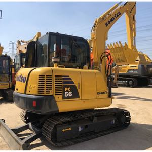 Komatsu เครื่องขุดขนาดเล็กที่ใช้ใน PC56 5.6Ton ZERO TAIL Swing เครื่องยนต์ yanmar ขนาดกะทัดรัดเป็นพิเศษเครื่องจักรมือสองอยู่ในสภาพดี - Product Image 2