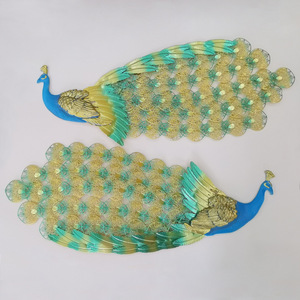 Peacock Wall Decal Plastic Contemporary Design Hanging Home <b>Decoration</b> Irregular Shape HZ0831 - Product Image 1
