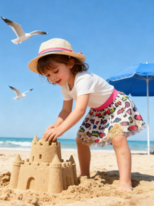 ट्रेंडी बच्चों की लड़की 2 टुकड़े ग्रीष्मकालीन कपड़ों के साथ बाल सादे शर्ट सेट थोक लड़की गर्मियों के कपड़े सेट - Product Image 2