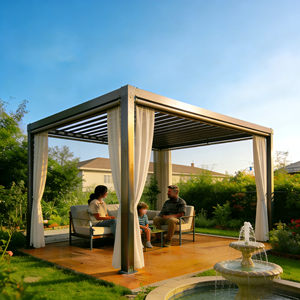 Pérgola Triangular Inteligente <span class=keywords><strong>de</strong></span> Aluminio Moderna y Económica <span class=keywords><strong>con</strong></span> Bloqueo UV, <span class=keywords><strong>Cortinas</strong></span> Opcionales, Terraza, Retiro, Pabellón Residencial - Product Image 3
