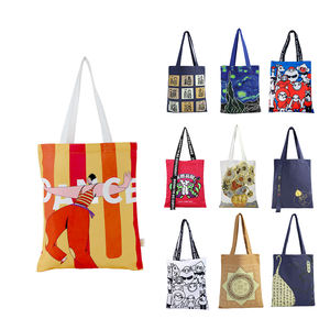 Bolsa de Compras de Lona Personalizada de Alta Calidad Estilo Ins de Gahumi, Diseño de Bolsa con Patrón de Dibujos Animados en Tela Natural - Product Image 6