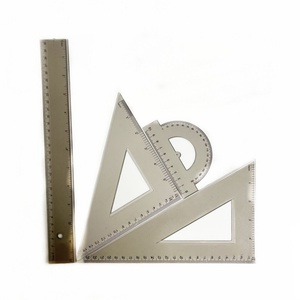 Regla de Plástico Transparente Negra de 30 cm de Calidad Premium con Logotipo Personalizado al por Mayor para Material Escolar, Juego de 4 Reglas para Niños - Product Image 5