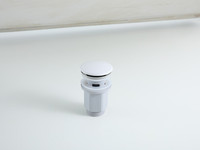 Égouttoir de lavabo en céramique blanche évier de salle de bains Pop-up avec tige de levage Pop-Up bouchon de panier à déchets couvercle en céramique sans débordement
