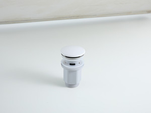 Escurridor <span class=keywords><strong>de</strong></span> cerámica blanco <span class=keywords><strong>para</strong></span> lavabo <span class=keywords><strong>de</strong></span> <span class=keywords><strong>baño</strong></span>, tapón <span class=keywords><strong>de</strong></span> cesta <span class=keywords><strong>de</strong></span> residuos, <span class=keywords><strong>tapa</strong></span> <span class=keywords><strong>de</strong></span> cerámica sin desbordamiento - Product Image 2
