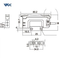 WTX -EX-V61 Amplificateur de fibre optique à double affichage numérique avec capteur optique, interrupteur à induction infrarouge et suivi de bord analogique