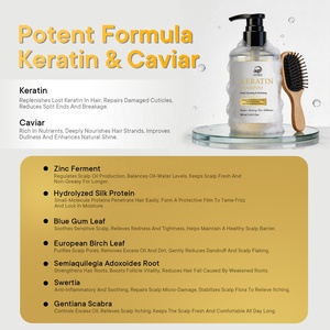 Shampoo à la kératine en gros 300ml – Nettoyage en profondeur, hydratant, réparateur pour <span class=keywords><strong>cheveux</strong></span> abîmés et crépus, contrôle du sébum, pour <span class=keywords><strong>cheveux</strong></span> secs et sensibles - Product Image 4