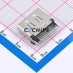 GT-HD014A-FNNG0 HDMI Connector Through hole Component (THT) Connector HDMI-A Female 19P Through Hole - Product Image 2