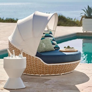 FYZK Grand Fauteuil <span class=keywords><strong>Suspendu</strong></span> en Rotin Nid d'Oiseau <span class=keywords><strong>Double</strong></span>, Hamac Balançoire d'Extérieur Étanche pour Patio et Balcon, Panier à Bascule Robuste pour Adultes - Product Image 5