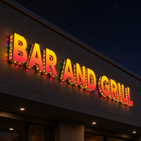 Enseigne LED personnalisée pour entreprise, lettres lumineuses, affichage publicitaire, enseigne LED ouverte pour devantures de magasins