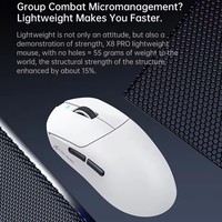 ATTACK SHARK X8PRO Mouse nirkabel tiga Mode, Mouse nirkabel PAW3395PRO Sensor ringan latensi rendah ergonomis 500mAh Esports aksesoris Gamer