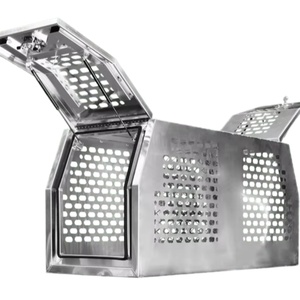 Caja para Perros para Camioneta Ute, Jaula de Aluminio Impermeable y Portátil para Perros, Ideal para Viajes de Caza al Aire Libre - Product Image 1