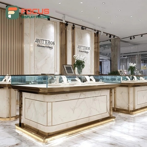 Minimalist Luxury Jewelry Store Furniture Laminated Finish Commercial Store Showcase Cabinet - Product Image 2