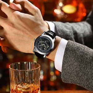 Reloj de Pulsera 1216A con Esfera Giratoria de Cielo Estrellado, Reloj Mecánico Automático de Negocios para Hombre, Resistente al Agua, Luminoso - Product Image 6