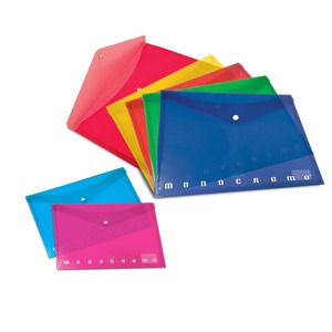 PIGNA - ENVELOPPE TRANSPARENTE A4 MONOCHROME ASSORTIE - Product Image 1