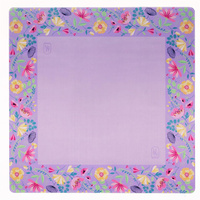 Tapis de table de poker Texas motif floral paon antidérapant résistant à l'usure simple pour divertissement et mahjong