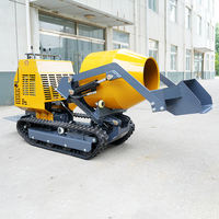 Mini camion malaxeur à béton avec rotation hydraulique du tambour et chute de déchargement pour un coulage facile du béton
