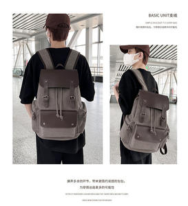 Mochila de lona resistente al desgaste a la moda <span class=keywords><strong>para</strong></span> viajes al aire libre mochila <span class=keywords><strong>para</strong></span> ordenador portátil <span class=keywords><strong>para</strong></span> la Escuela Universitaria mochila Unisex - Product Image 6