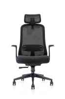 Meilleure chaise de bureau en maille chaise d'ordinateur pivotante ergonomique à dossier haut avec soutien lombaire réglable