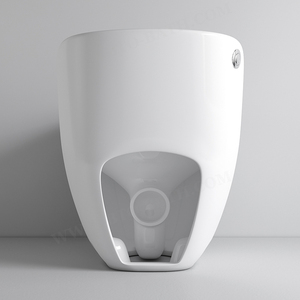 BTO wc salle de bain sanitaire rond monté au sol en forme d'oeuf en céramique à laver une pièce p-trap cuvette de toilette vaso sanitario - Product Image 4