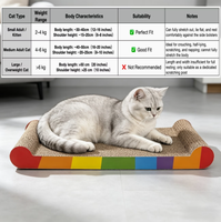 Lit pour chat en forme d'os arc-en-ciel 3-en-1, résistant à l'humidité et anti-déchirure, protection de canapé pour chats