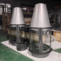 Cheminée suspendue européenne MEISU.CH 565 mm, bioéthanol/bois, sans fumée, à montage sur toit, Cocoon