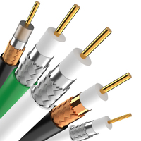 Cable Coaxial RG6 para CCTV, Cable de Red de 305M, Conector de Alimentación Siamese con RG59