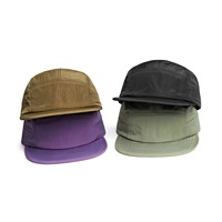 Casquette Strapback Unisexe à Profil Bas, Non Structurée, avec Logo Personnalisé, Imperméable en Nylon à Séchage Rapide pour la Course et le Camping