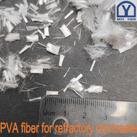 Fibras de Alcohol Polivinílico (PVA) Sintético para Hormigón Refractario, 6 mm x 15 Micras, Precio Competitivo