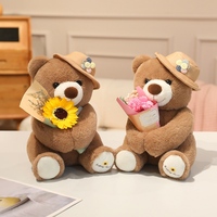 Adorable ours en peluche en coton rembourré de fibres PP, jouet en peluche personnalisé en gros, cadeau de la Saint-Valentin, Saint-Valentin