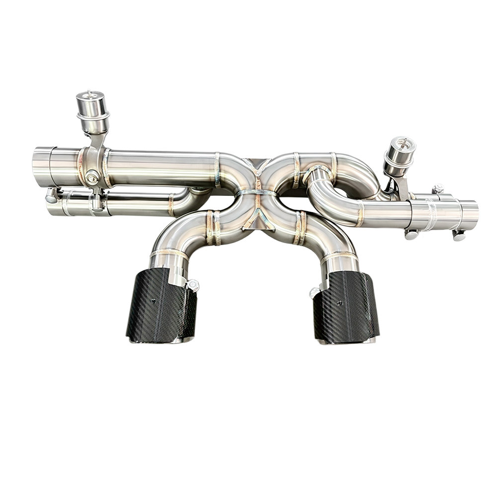 VantaFlow SUS304 Axle-back Exhaust Pipes for Porsche 911 991.2 Carrera 3.0T 2016-2019 High Performance Vacuum Valve With Remote Control