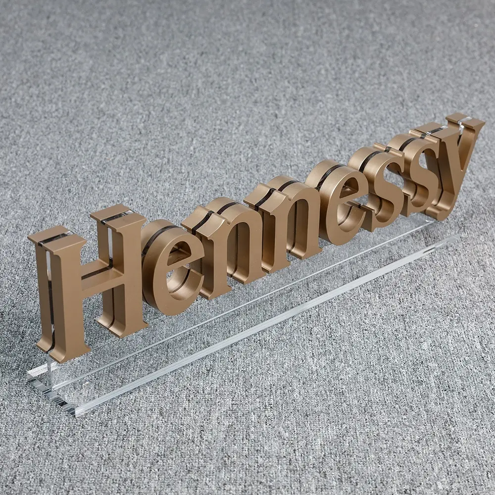 Fast dispatch Wall Wedding Bar Logo 3D Making Outdoor Store Company Logo Indoor Office Double Sided Brand 3D Letters Sign