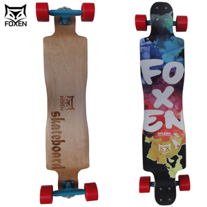 Patineta <span class=keywords><strong>Longboard</strong></span> Foxen Completa Personalizada de Madera de Arce con Cinta Antideslizante de 42 Pulgadas para Bailar y Deslizarse - Product Image 2