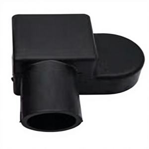 Cache-borne de <span class=keywords><strong>batterie</strong></span> négatif noir en PVC, type L, 90 degrés, isolant, dimensions personnalisables - Product Image 1