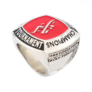 Bague d'honneur personnalisée en alliage plaqué or avec strass argentés, pour les communautés musulmanes du Moyen-Orient et d'Amérique du Nord - Product Image 3