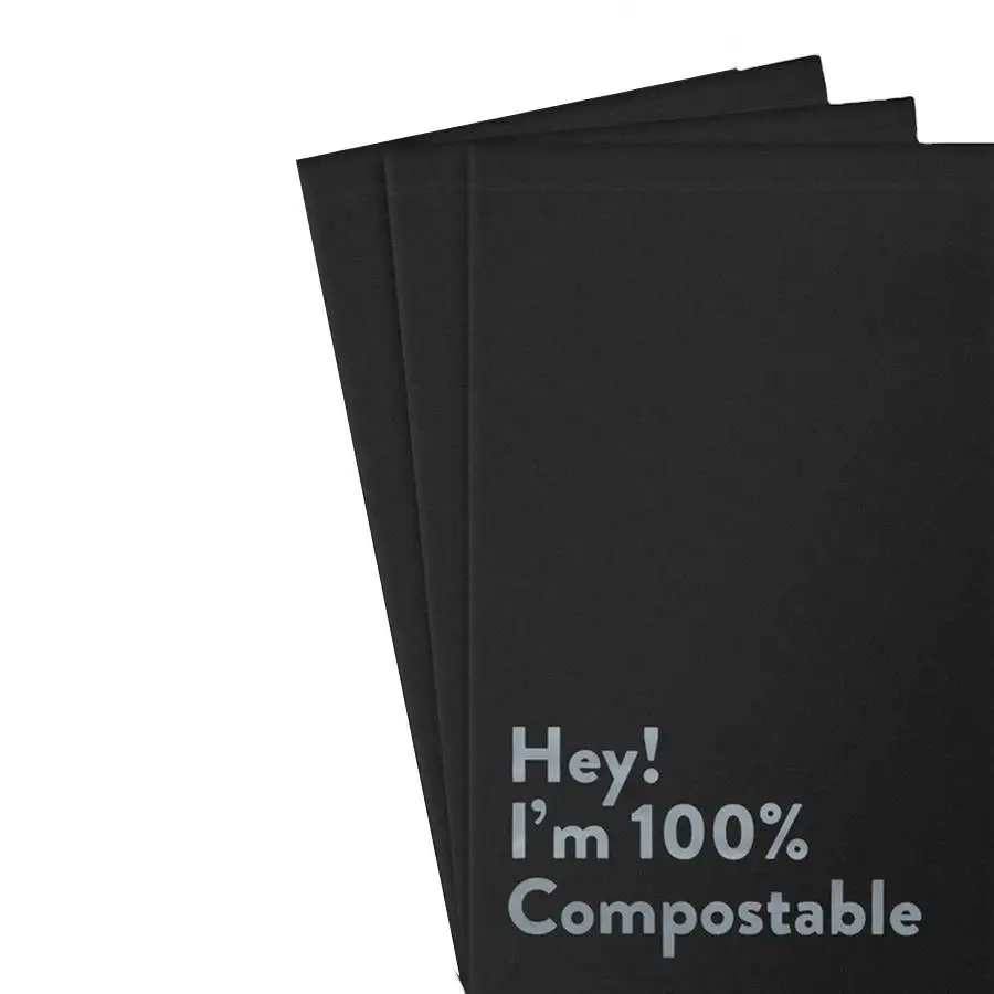 100% מתכלה Compostable עמילן תירס פולי Proimted מרופד בועת הדיוורים דיוור חבילת שקיות Zip תיק bolsas compostables