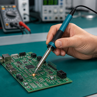 Fer à souder électrique à chauffage externe HL007A avec voyant lumineux (200°C-400°C, poignée crayon 30/40/60W) – Soudure de haute qualité