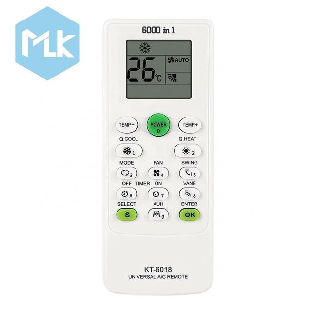 MLK 6000 in 1 Universal Air Conditioner Remote Control KT-6018 Use for Aux/Hisense and Other Brand AC Air Conditioning KT6018