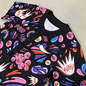 เสื้อเบสบอลสไตล์สตรีทแวร์เสื้อกีฬาออกแบบได้ตามต้องการด้วยการพิมพ์กระดุมสำหรับผู้ที่ชื่นชอบกีฬา - Product Image 4