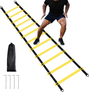 Échelle d'Agilité de 6 Mètres en Gros avec 12 Barreaux et Piquets en Acier, Équipement d'Entraînement de Vitesse et de Pieds avec Sac de Transport - Product Image 5
