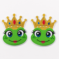 Patchs brodés personnalisés en gros, motifs couronnes mignonnes, badges logo, appliques à coudre pour vêtements, sacs à dos, casquettes