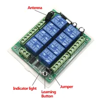 24V & 12V DC 8 Canaux Relais Rele Module Télécommande 8CH RF Récepteur + 433Mhz Transmetteur Momentané Verrouillé Bascule