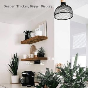 Wooden Bathroom Living Room <b>Floating</b> <b>Shelves</b> <b>Wall</b>-Mounted Farmhouse Modern Simple Design Heavy Duty Saving 15.7x6.7x1.5 Inches - Product Image 3